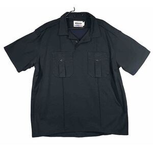 Blauer‎ Shirt Mens 2XL Black  Heavyweight short Sleeve Button Workwear